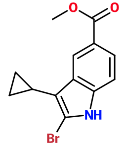 (image for) MCYM3297 Methyl 2-bromo-3-cyclopropyl-1H-indole-5-carboxylate